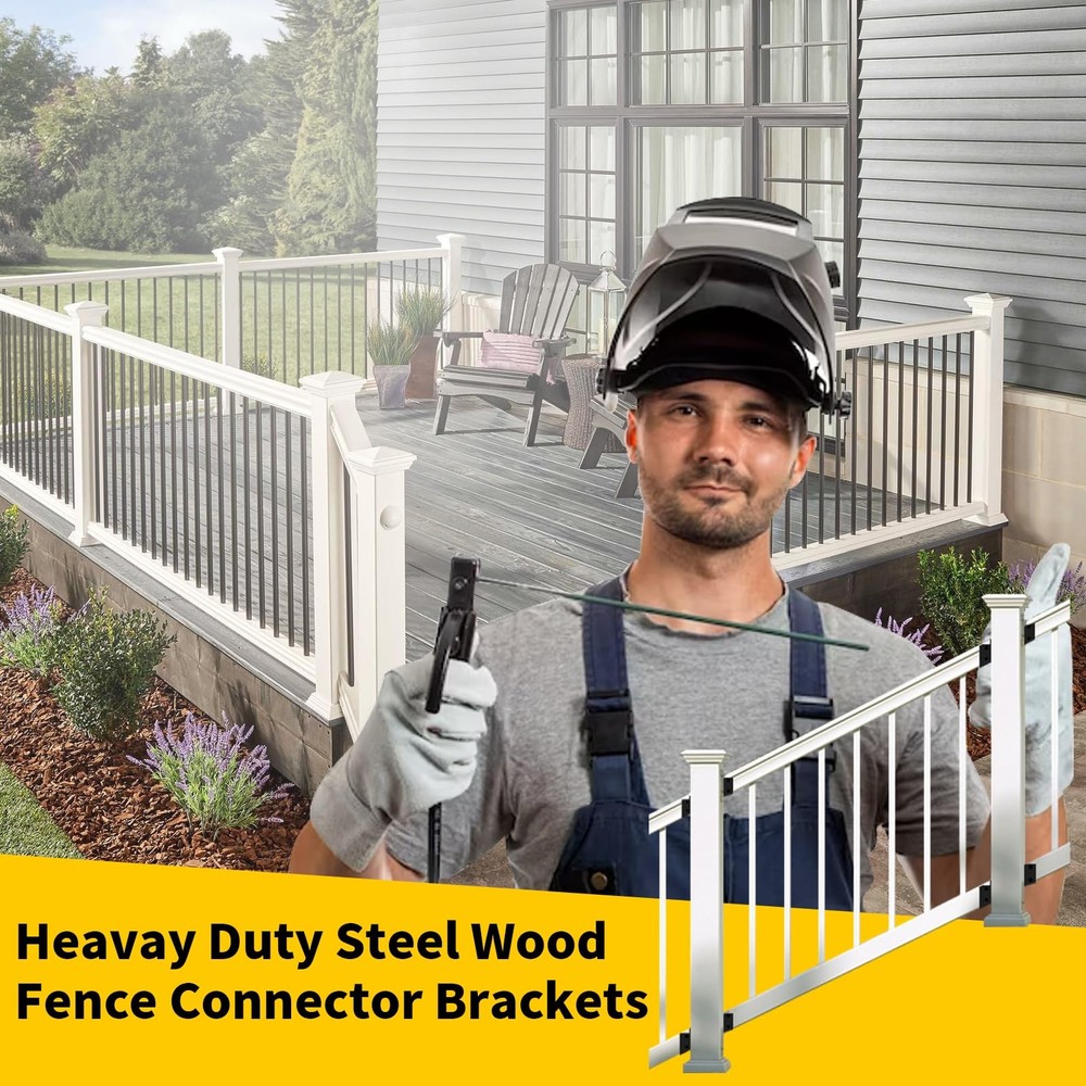 30 Degree Stair Railing Bracket Connectors,U-Shaped Conclaled Brackets for 2"...