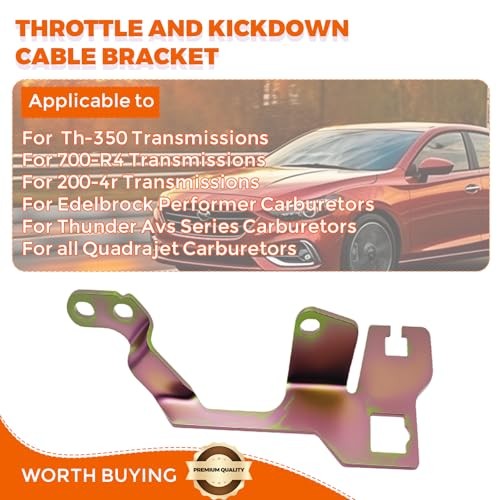 Upgraded Throttle & Kickdown Cable Bracket –Compatible with Edelbrock