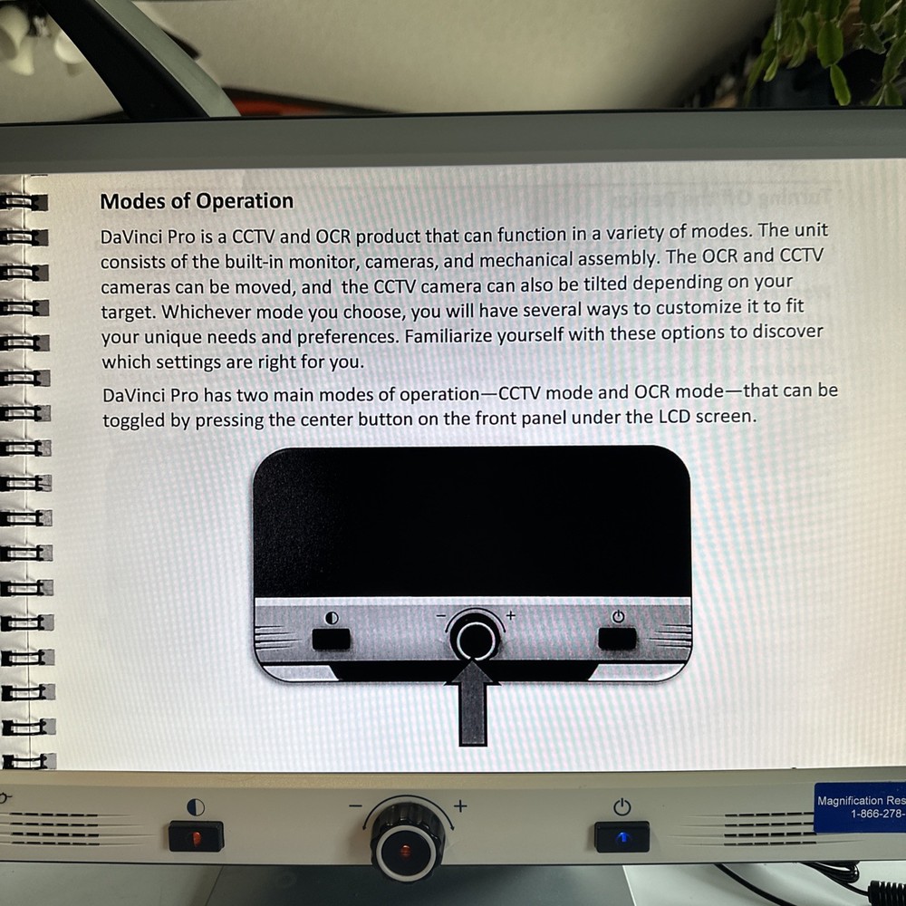 Enhanced Vision DAVINCI PRO HD OCR Desktop Magnifier Text to Speech DAVP1E24A