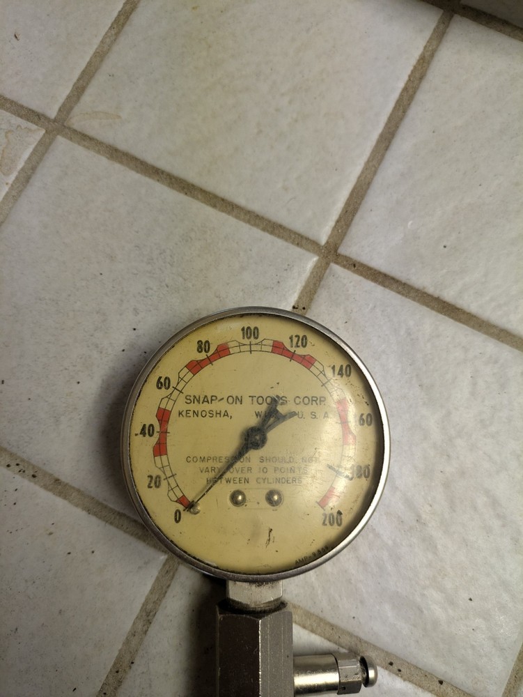 Vintage Snap On Compression Test Gauge