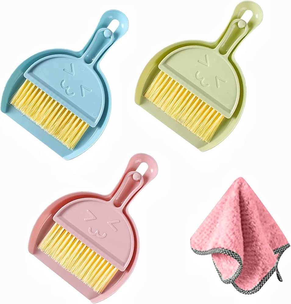Mini Dustpan & Broom 3-Pack