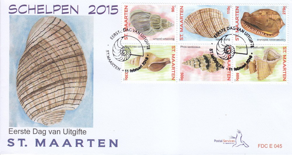 Sint Maarten Issue FDC 2015 (45) Sea Shells