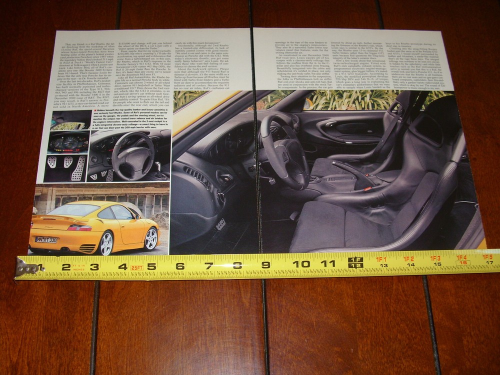 2002 RUF RTURBO PORSCHE ORIGINAL ARTICLE