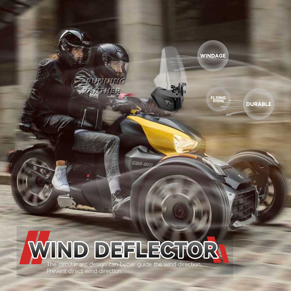 Adjustable Windscreen Windshield Wind Screen Shield For Can-Am Ryker 600 900