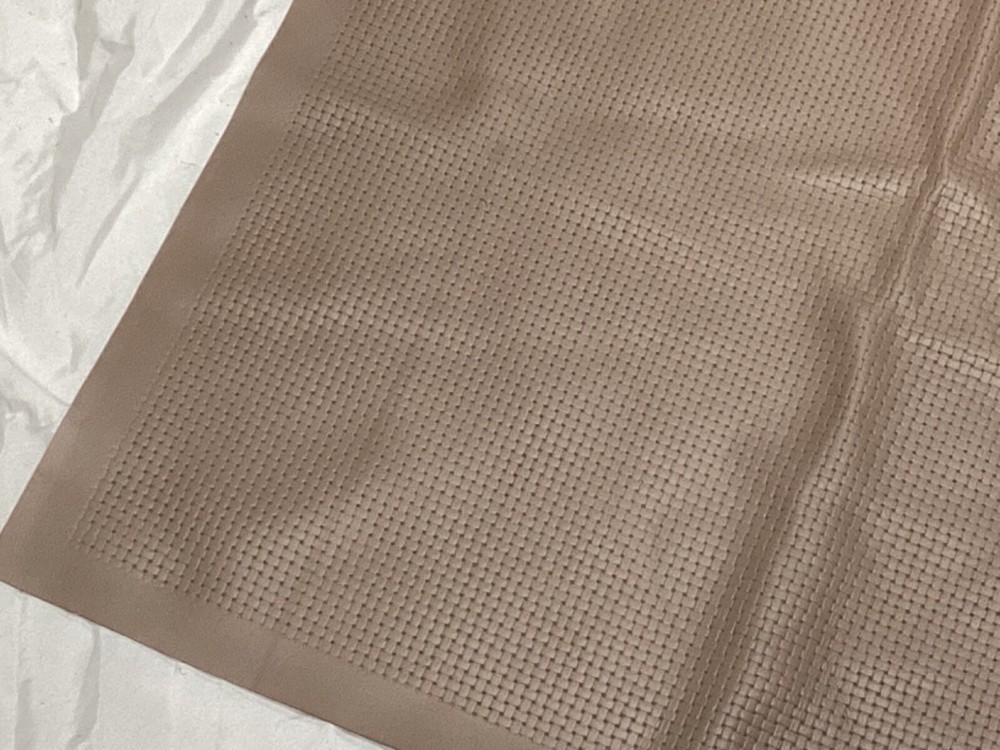 5 Mink Colored Chain Link Embossed Pattern Leather Cowhide Panels, DD1354