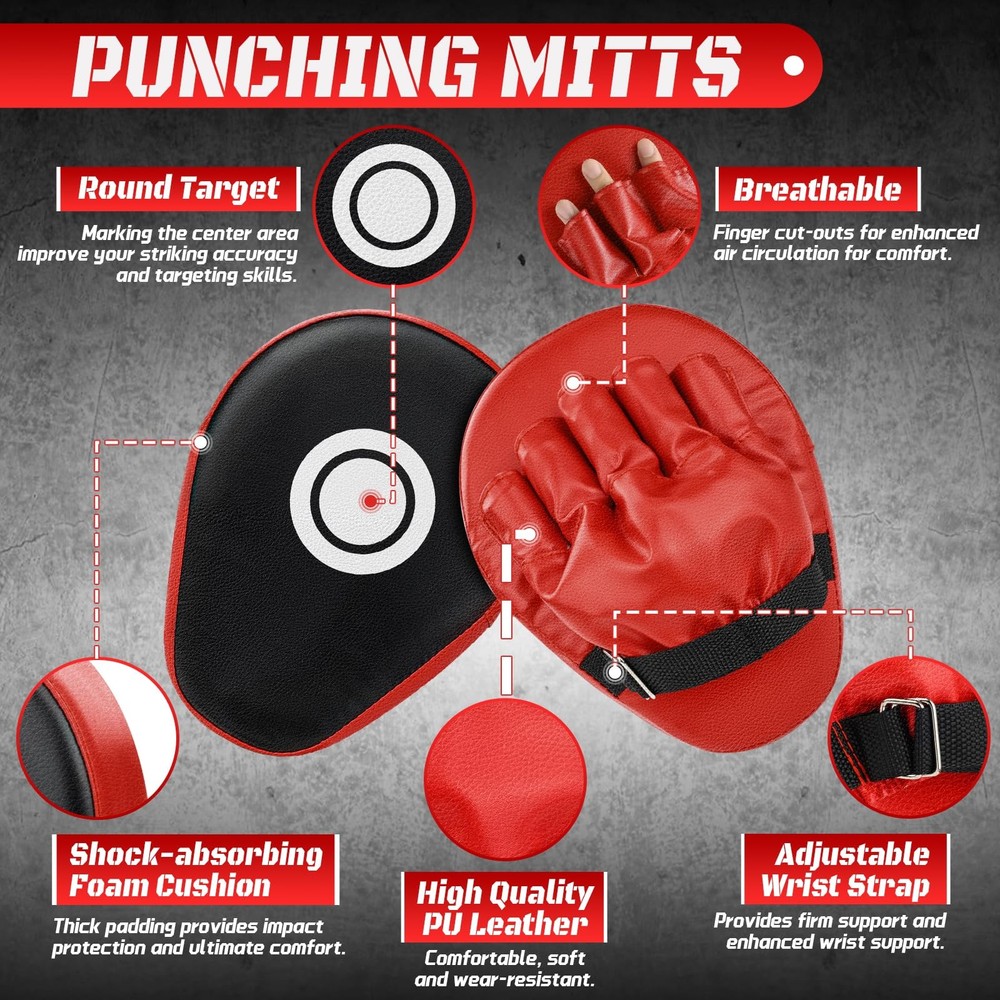 2 Pack Boxing Mitts MMA Punching Focus Mitts Training Boxing Target Pads