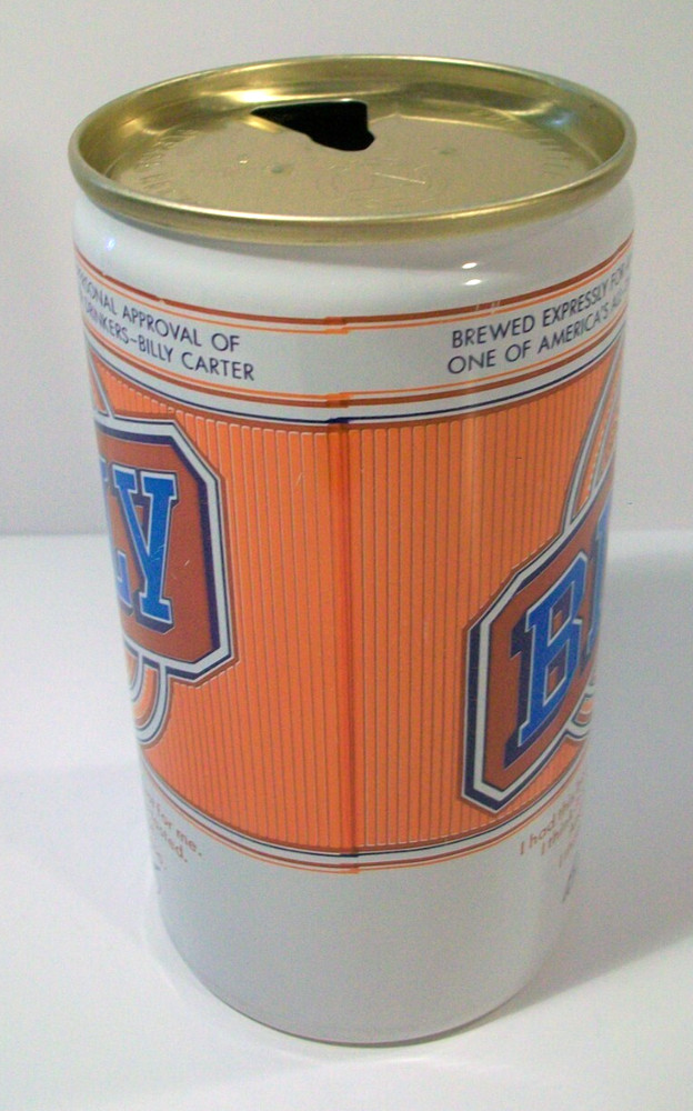 Billy Beer Pull Tab Beer Can, Empty, West End Brewing, Billy Carter, Vintage