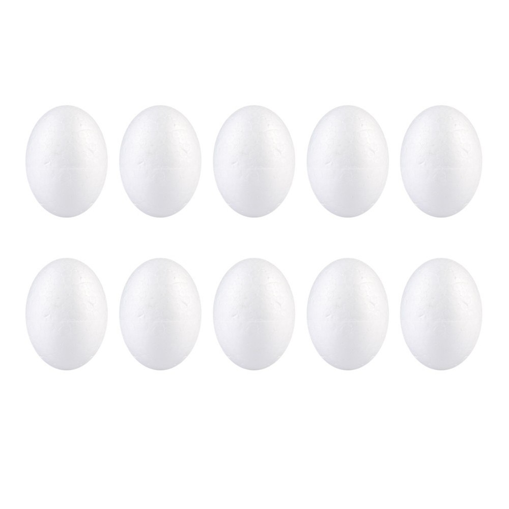 50pcs 6cm Polystyrene Eggs for Easter DIY Craft Projects and Decor