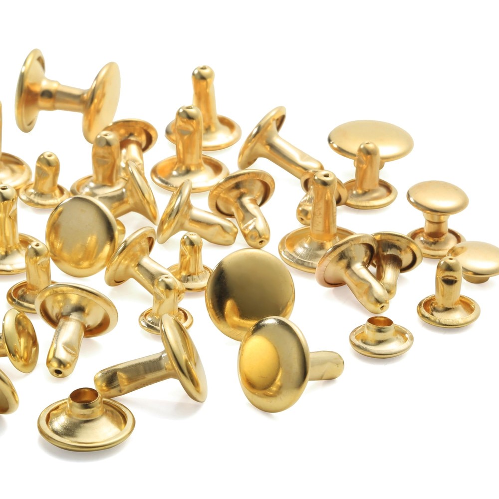 340 Sets Leather Rivets Kit Mixed Sizes Rivets for Leather Double Cap Rivets ...