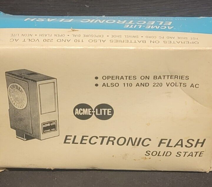 Vintage Acme Lite 228a Solid State Electronic Camera Flash 228A Excellent Cond