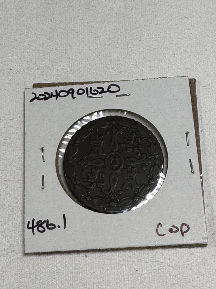 1820 Spain 8 Maravedis Copper Coin