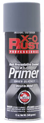 X-O Rust 1280P-AER Anti-Rust Spray Primer, Gray, 12 oz. - Quantity 1