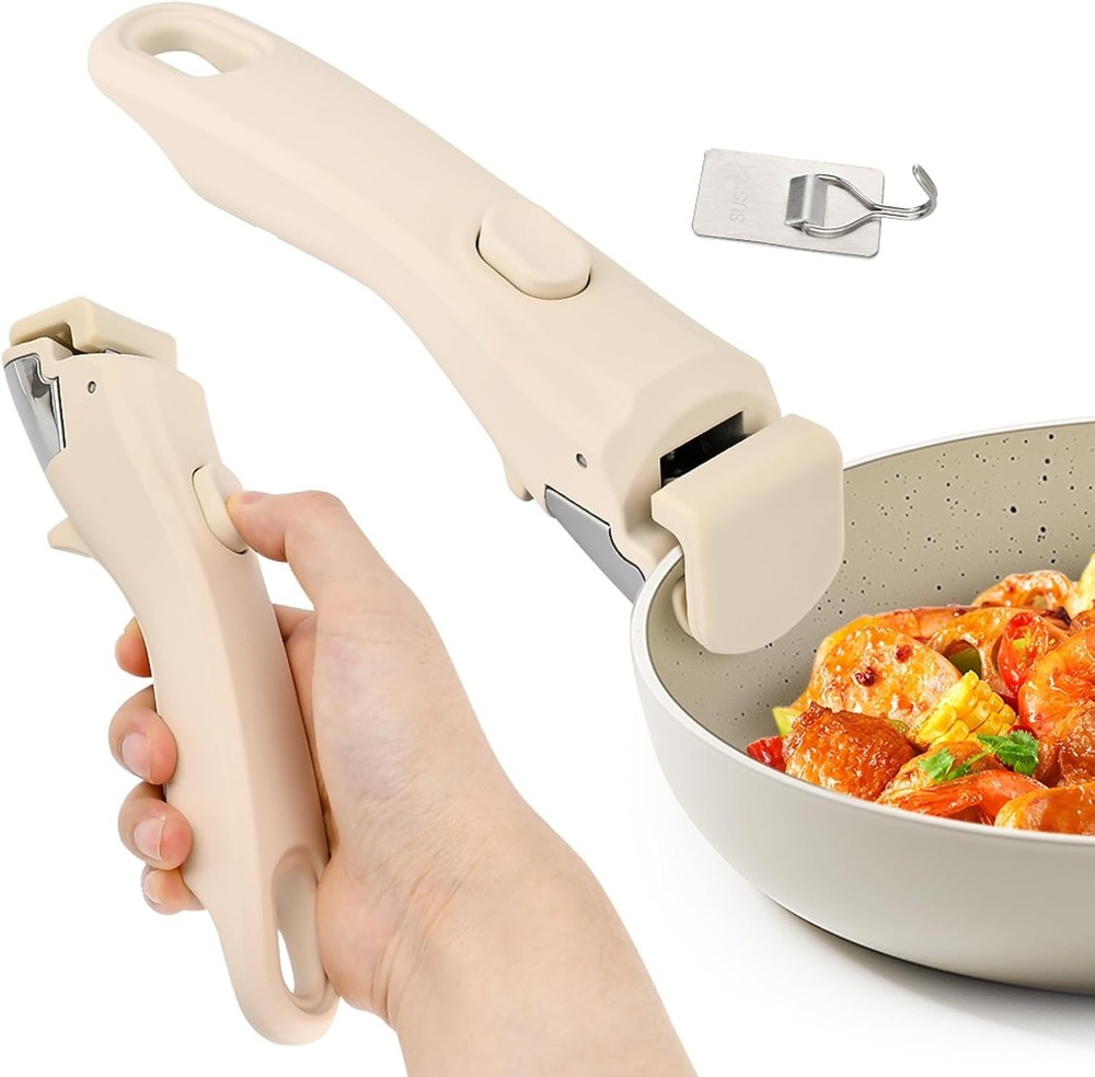Detachable Pot Handle, Removable Replacement Handle for Pots and Pans, Univer...