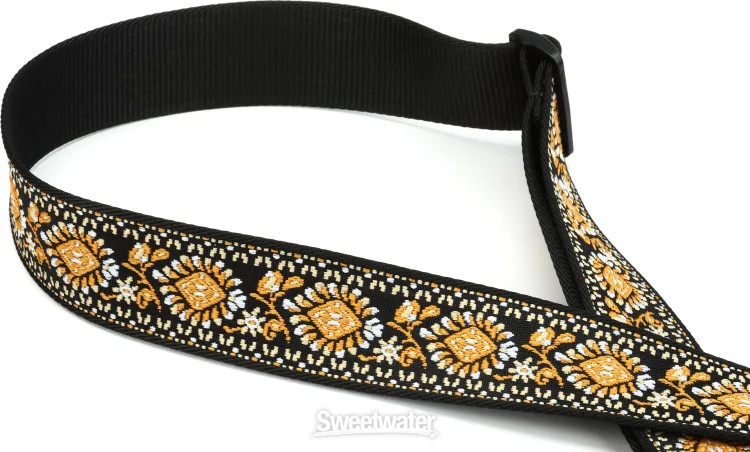 Fender Pasadena Woven Guitar Strap - Yellow Lotus