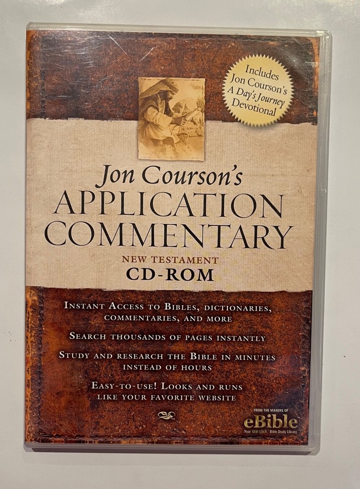 Jon Courson's Application Commentary: New Testament CD-ROM PC CD Bible Journey