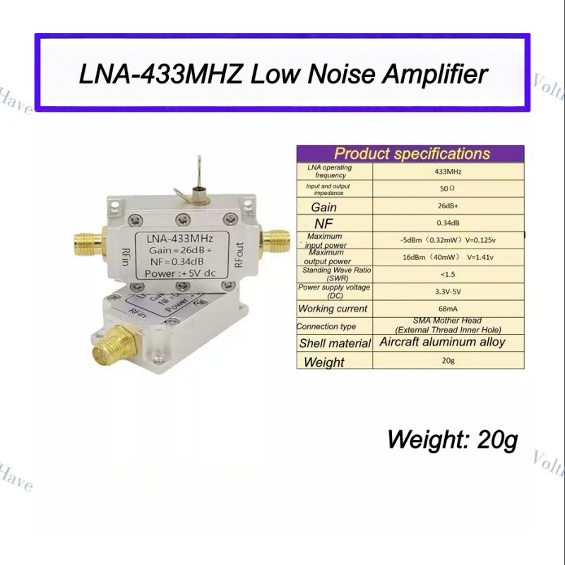 1PCS 433MHz Amplifier, UHF Low-noise Amplifier RF Module, RF Amplifier New