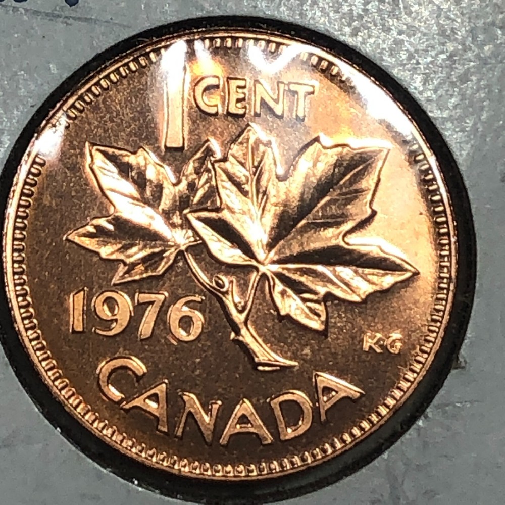 1976 Canada Uncirculated One Cent Foreign Coin #1918