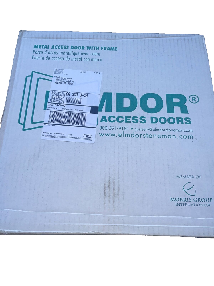 Elmdor Metal Wall/Ceiling Access Panel Rounded Corners Galvanized 14” Squared