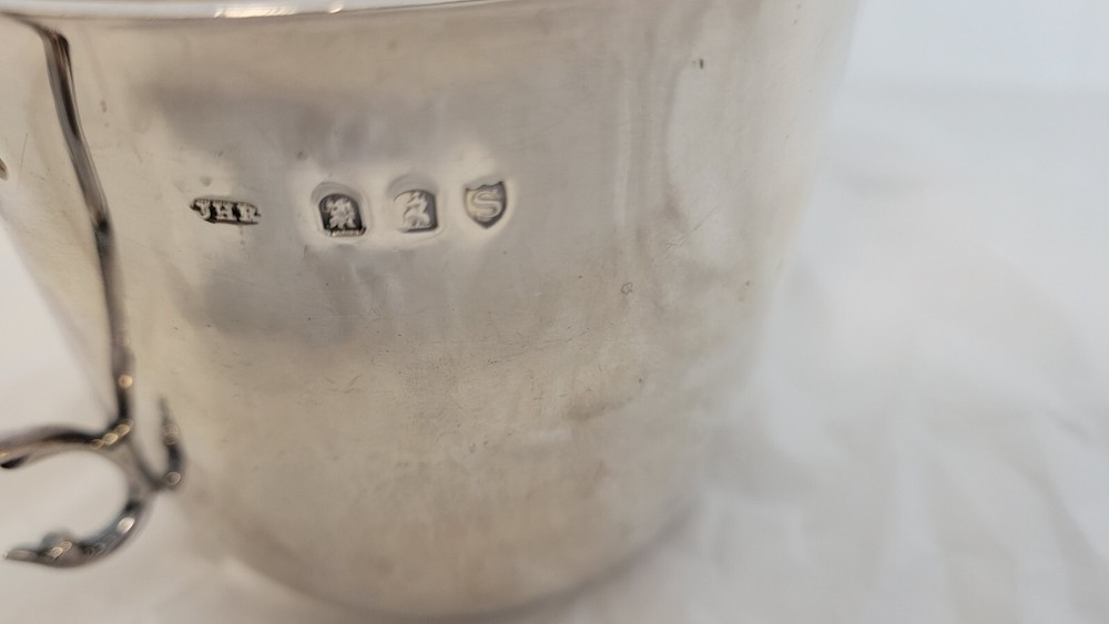 ENGLISH STERLING SILVER 2 HANDLE WEDDING CUP 1893