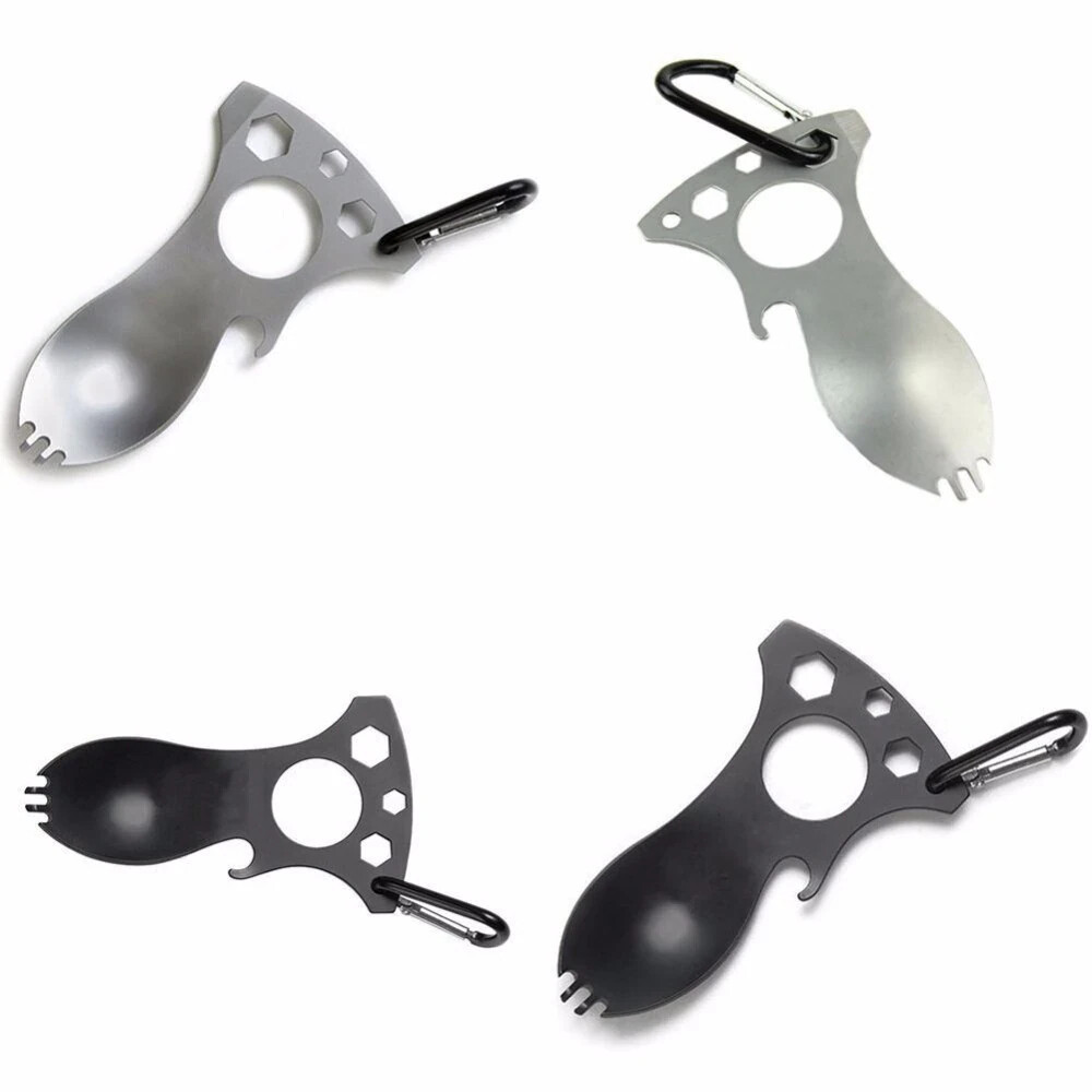 Spork Spoon Fork Multifunction Travel Backpacking Camping Eating Tool Utensils