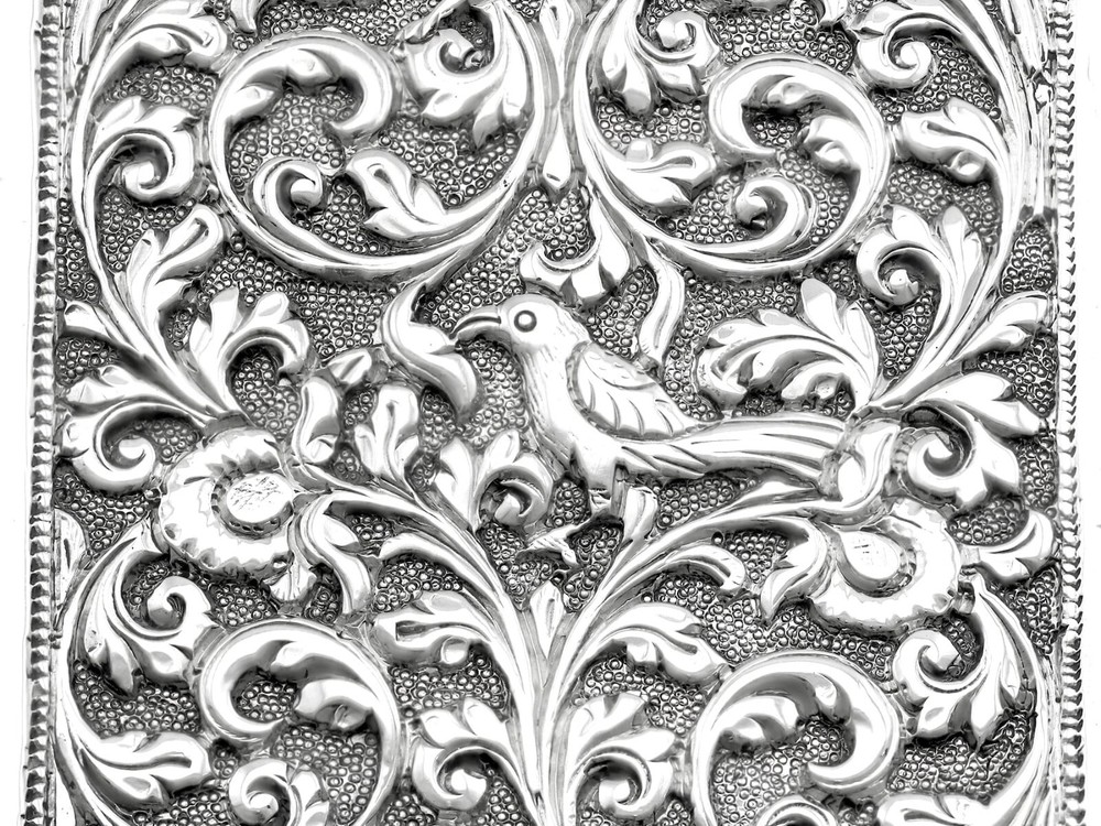 Antique Indian Silver Cologne Bottle Circa 1890