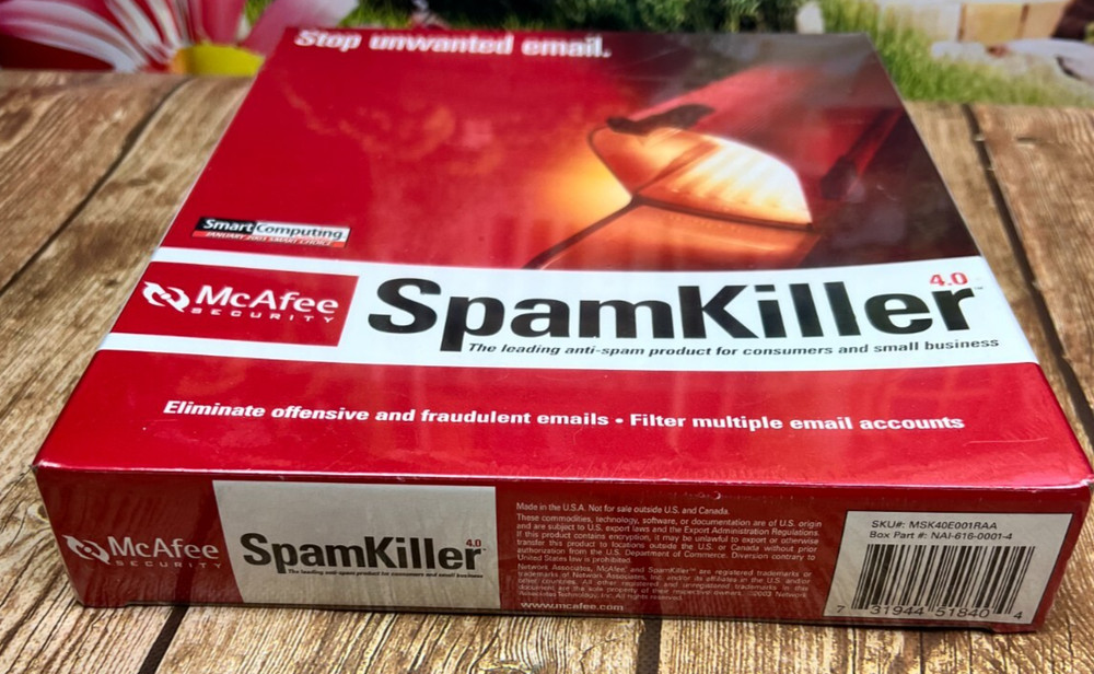 NEW McAfee Security Anti-Spam Product SpamKiller 4.0