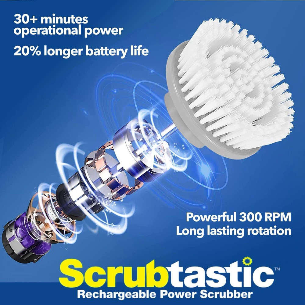 Bell + Howell Scrubtastic Rechargeable Multi-Purpose Power Surface Scrubber