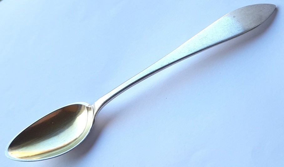 1. By 2. Teaspoon / - / Spoon, Silver, Um 1850 K312