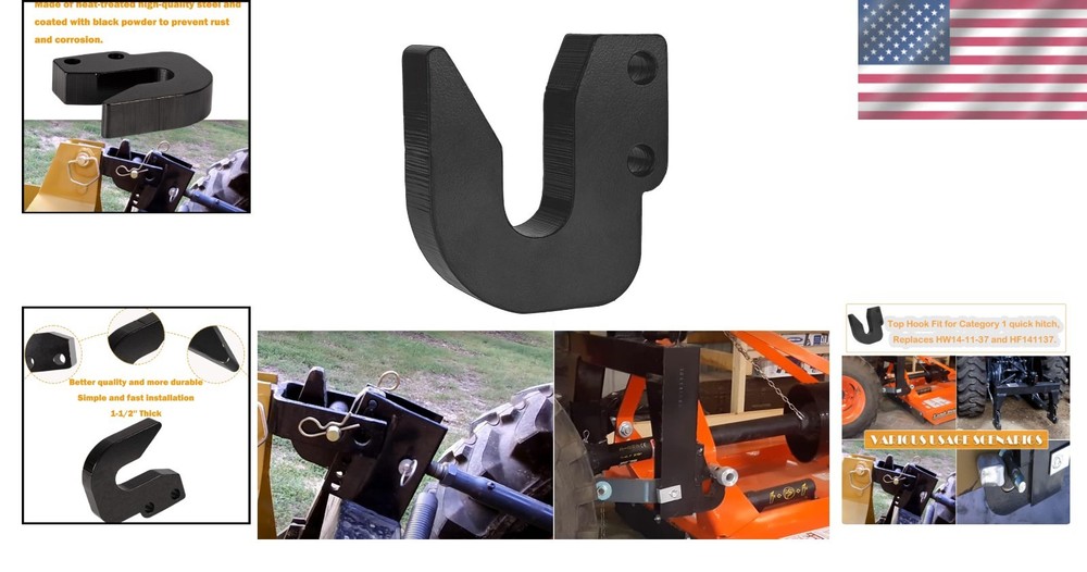 Top Hook Replacement for Category 1 Quick Hitch - Prevents Bolt Interference