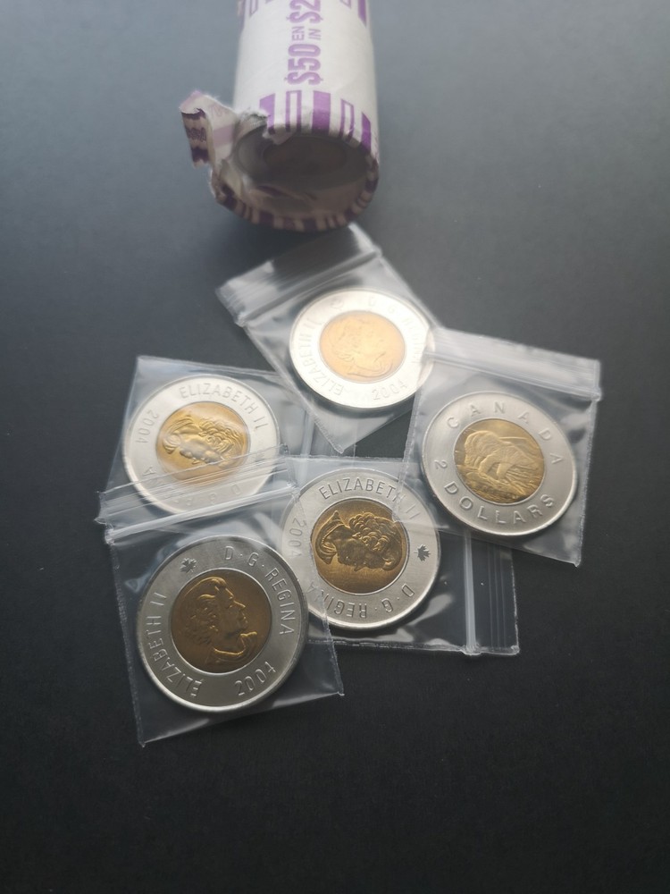 ***  CANADA  TOONIE  2004  ***  FROM  MINT  ROLL  ***