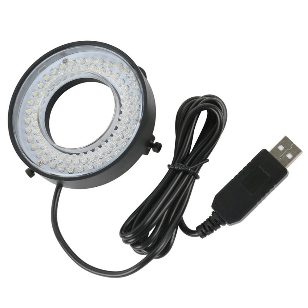 USB 72 LED Ring Light Microscope Adjustable bright Illuminator Focus Lamp new