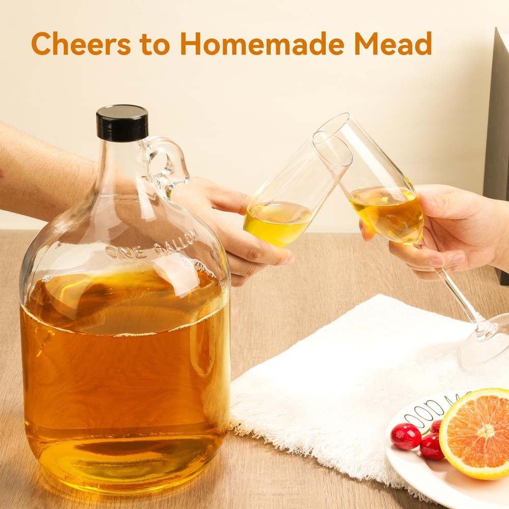Mead Making Kit for Beginners - Complete Home Brewing Starter Set with Reusable