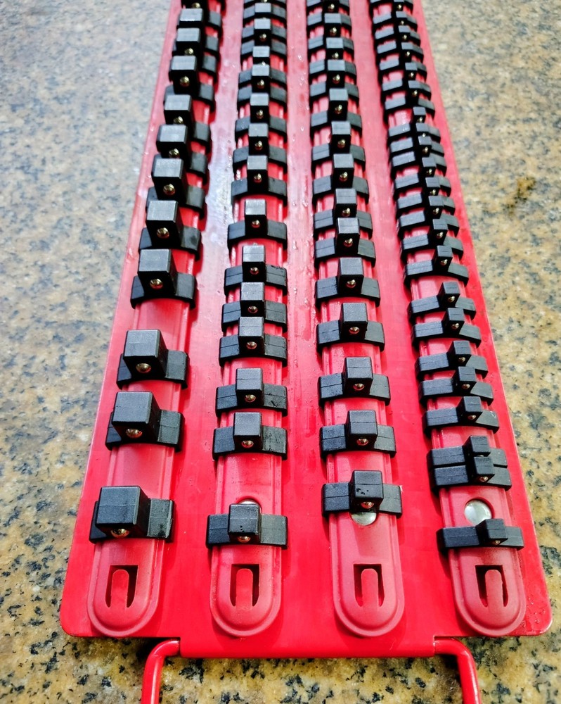 🗽SOCKET RAILS ORGANIZER WITH SOLID METAL BASE 1/4" 3/8" & 1/2" DRIVE