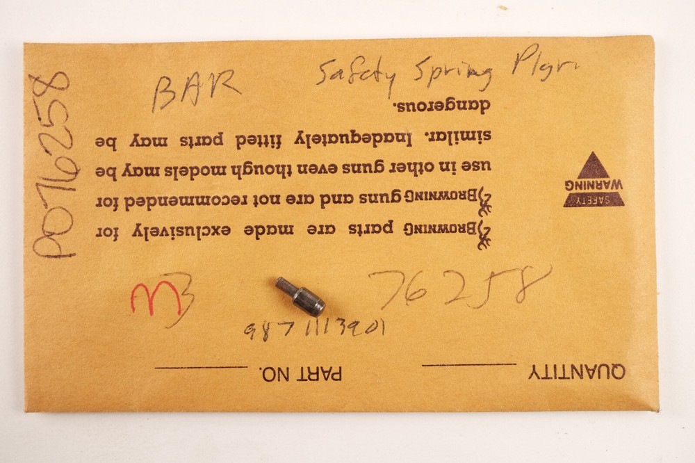 Browning BAR Type 1 & 2 Safety Spring Plunger 76258