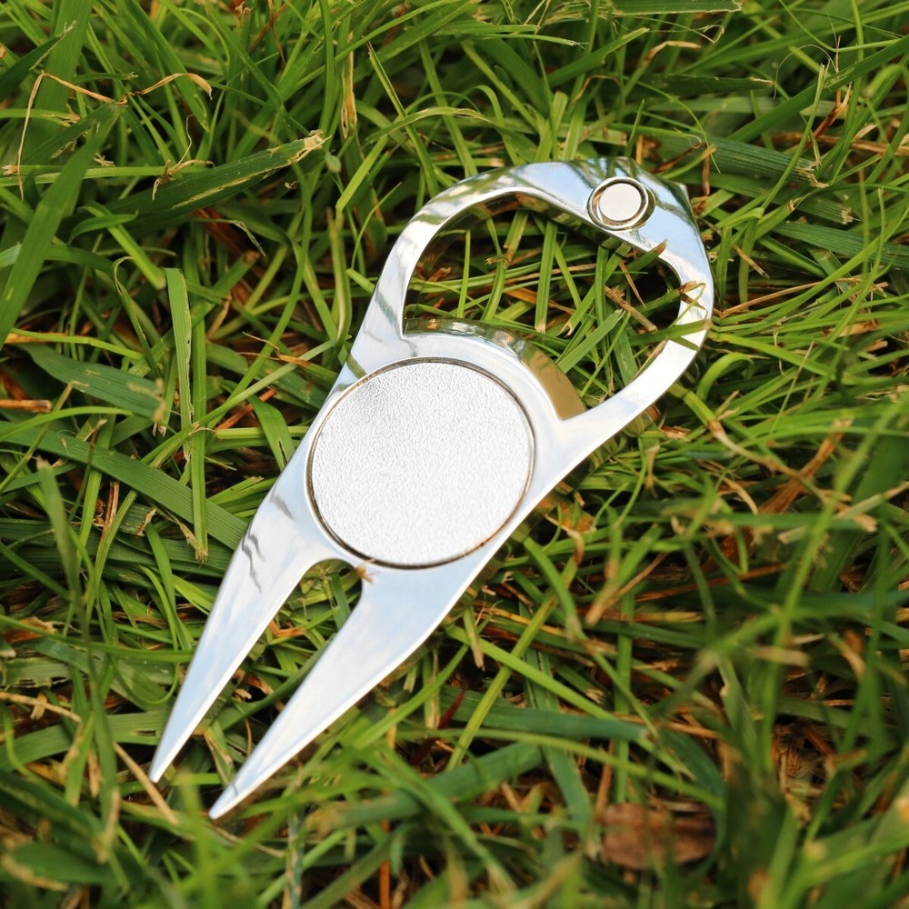 Psychedelic Pattern Golf Ball Marker Divot Repair Tool Bottle Opener