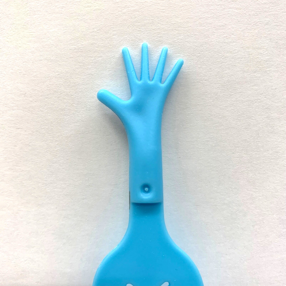 Whimsical Blue Hand Holding Your Spot Bookmark Plastic