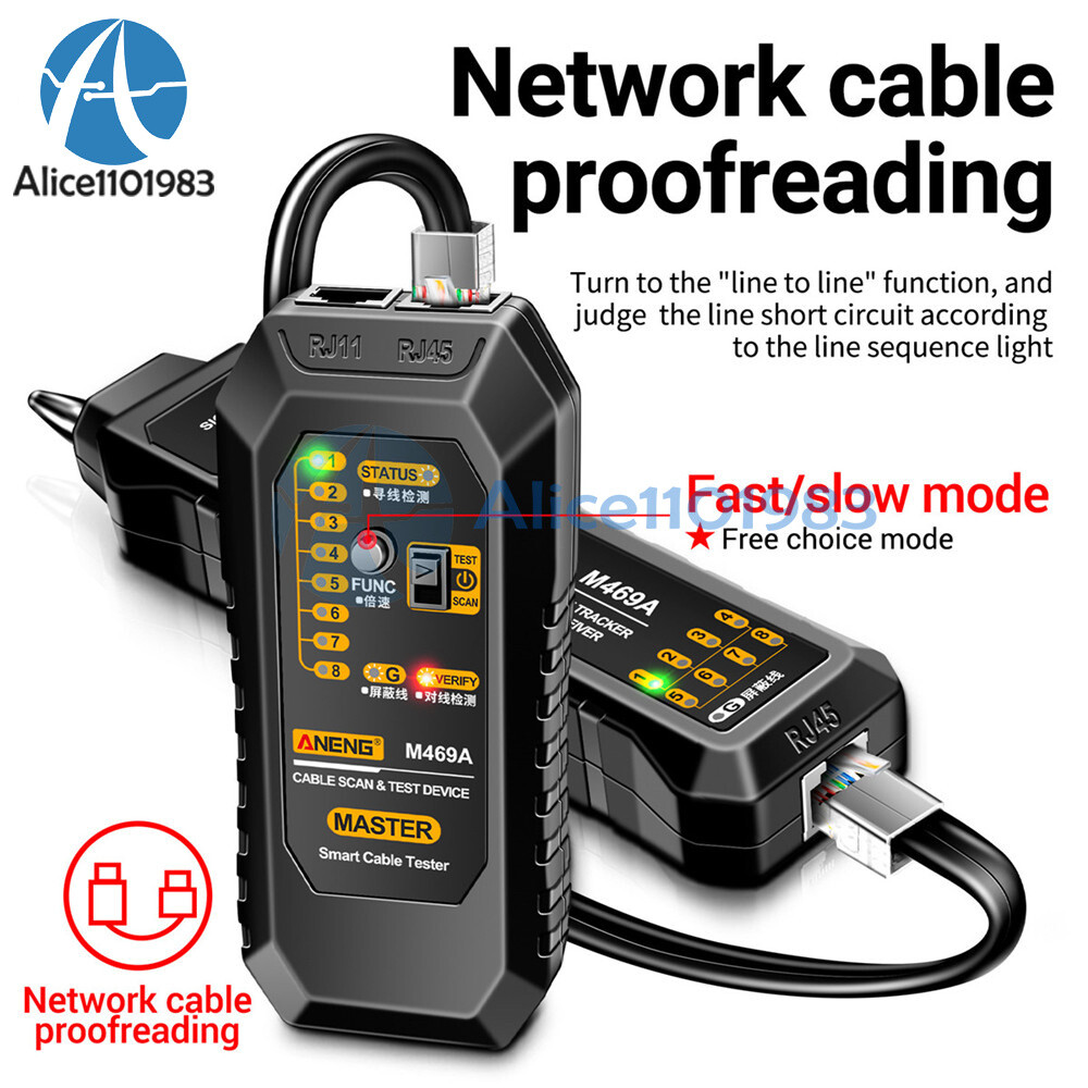 ANENG M469A Multifunctional RJ45 RJ11 Network Cables Tracker Networking Analyzer