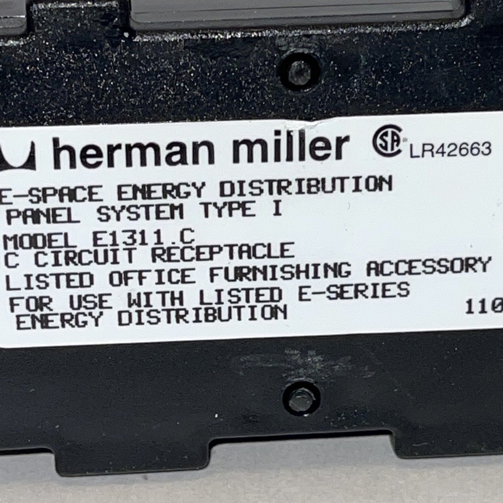 Herman Miller Ethospace E1311.C Receptacle Panel System Type One ￼