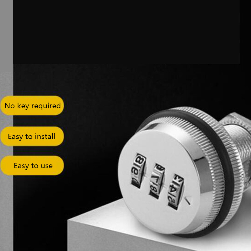 New 3 Digit Combination Password Box Lock 20-30mm Smart Cam Code Lock Zinc Alloy