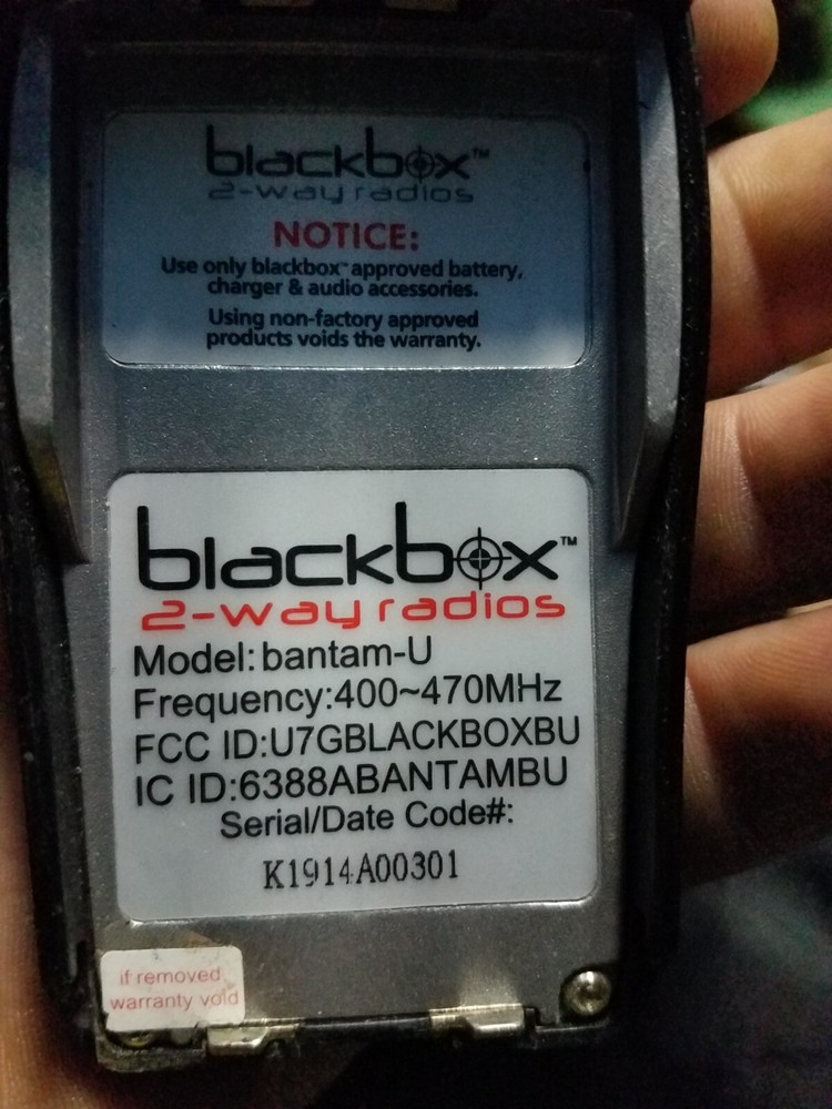 Klein Electronics Bantam-U-M1 Blackbox Bantam UHF 2-Way Radio; Compact, Rugge...