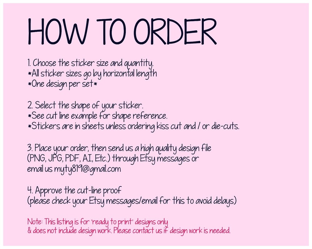 Personalized Sticker Decal Picture Image Text Design Custom Print Logo Design