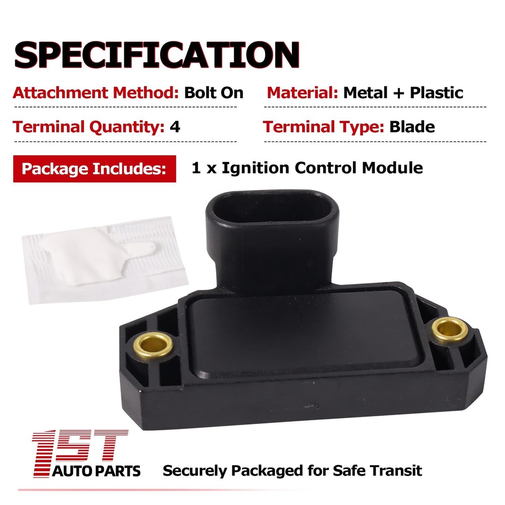 1ST Engine Ignition Control Module for Buick 1996, for Cadillac 1996 1999 black