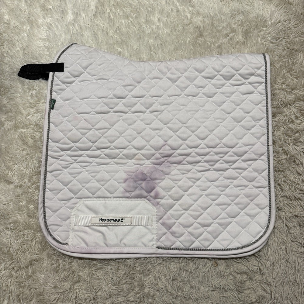 White Horseware Horseback Riding Dressage Saddle Pad
