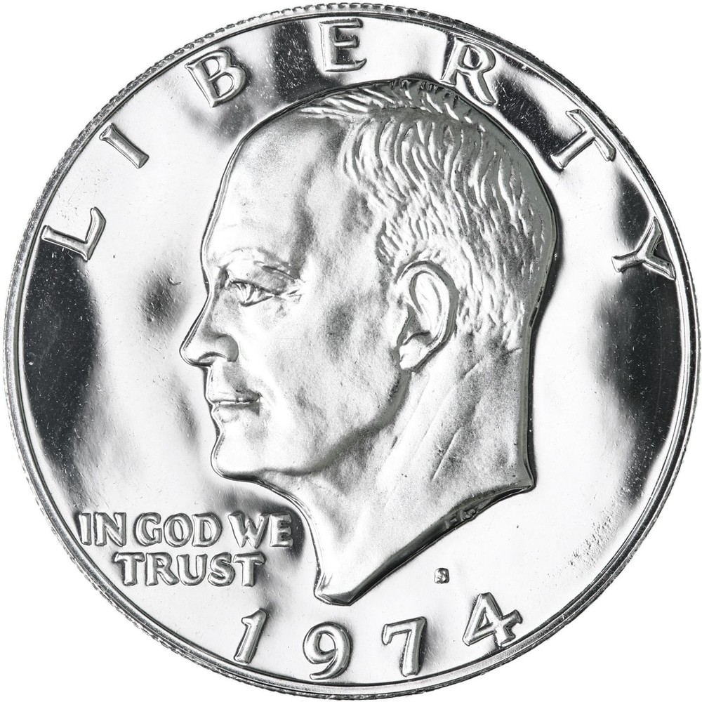 1974 S Eisenhower Proof Ike Dollar 40% Silver US Coin
