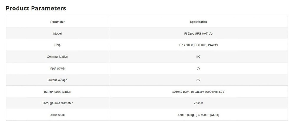 Pi Zero UPS HAT Module - Uninterruptible Power Supply & Battery Backup Board ...