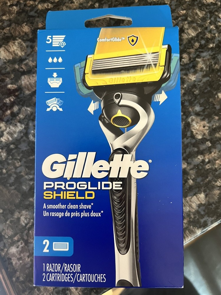 Gillette ProGlide Shield Men 5-Blade Razor (1 Handle & 2 Cartridges)