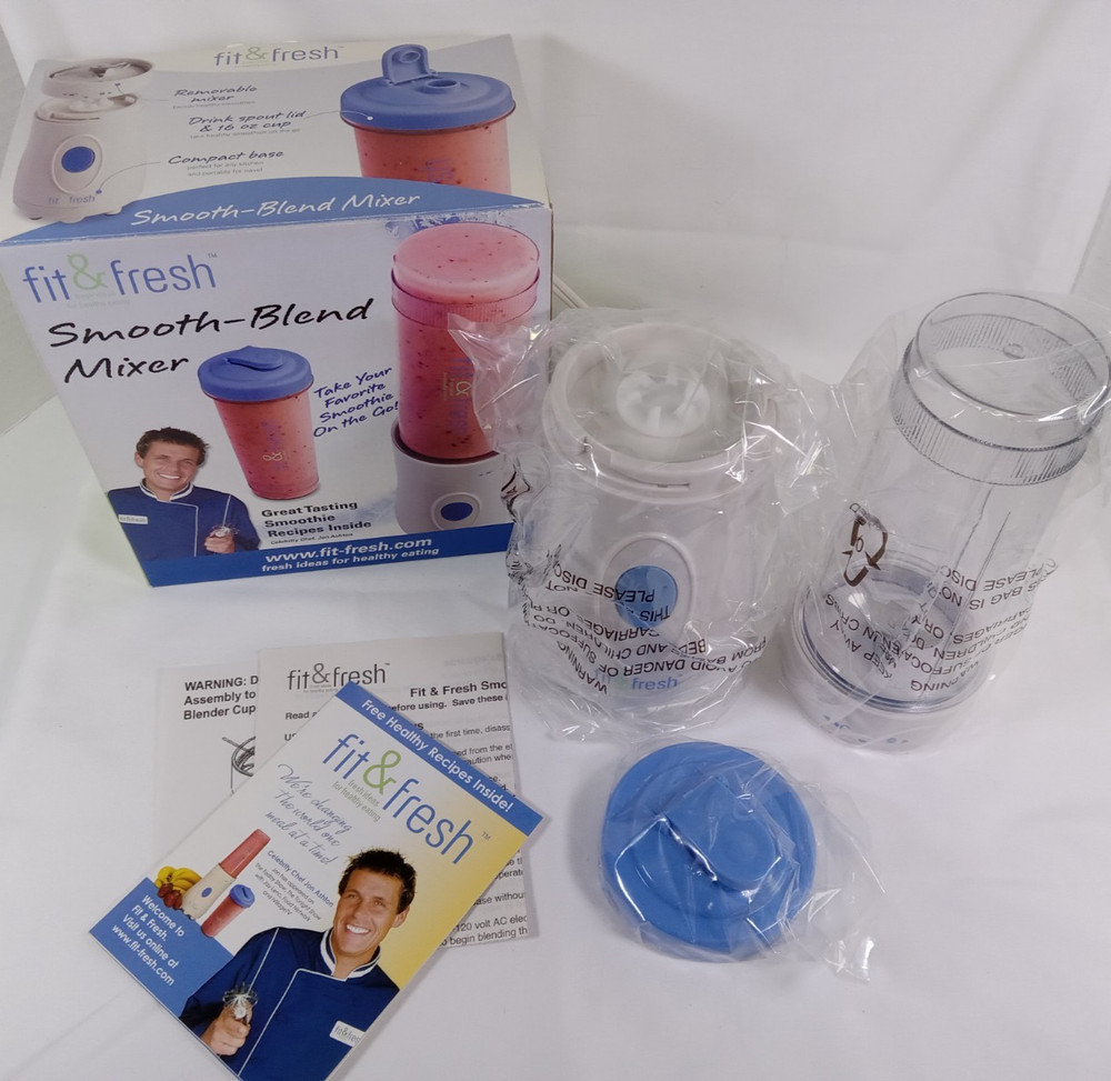 Fit & Fresh Smooth-Blend Mixer Personal Smoothie Maker Blender NEW