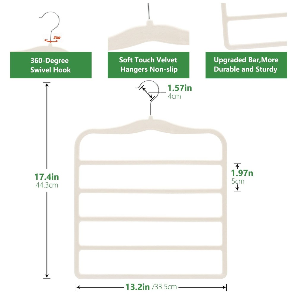 Pants Hangers Space Saving,Organization and Storage for Dorm Room Essentials ...
