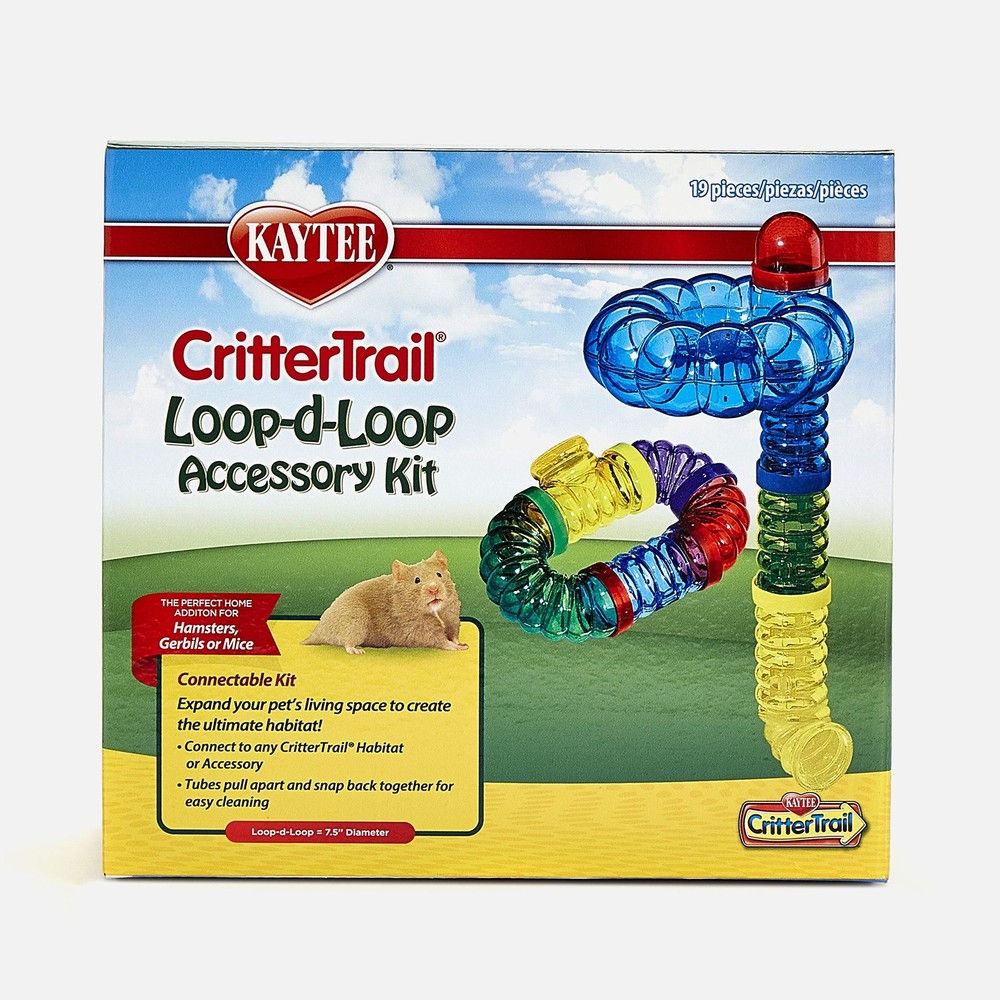 Kaytee CritterTrail Fun-nel Loop-D-Loop Accessory Kit Small Animal Habitat Tu...
