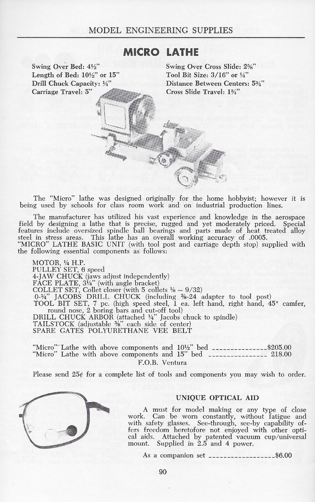 Coles Power Models Catalog No. 22 1974 Model Engineering Supplies Technical Info